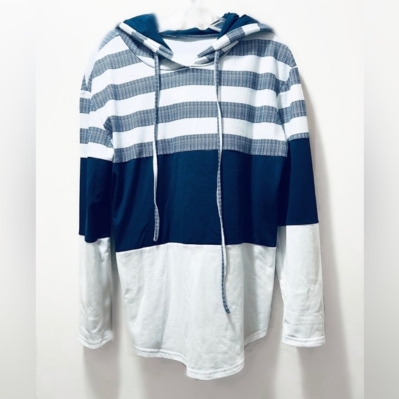 Color • Block • Hooded • Sweatshirt - Picture 3 of 4